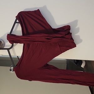 One shoulder tie waist top